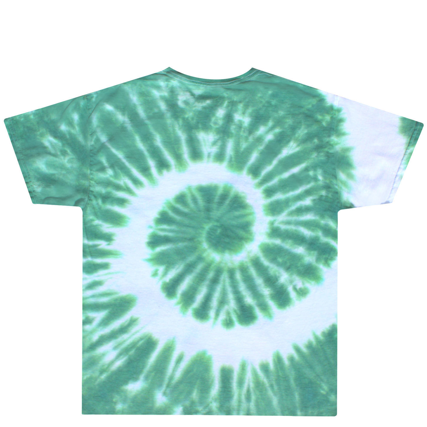 Green Spiral Tie Dye Shirt Back