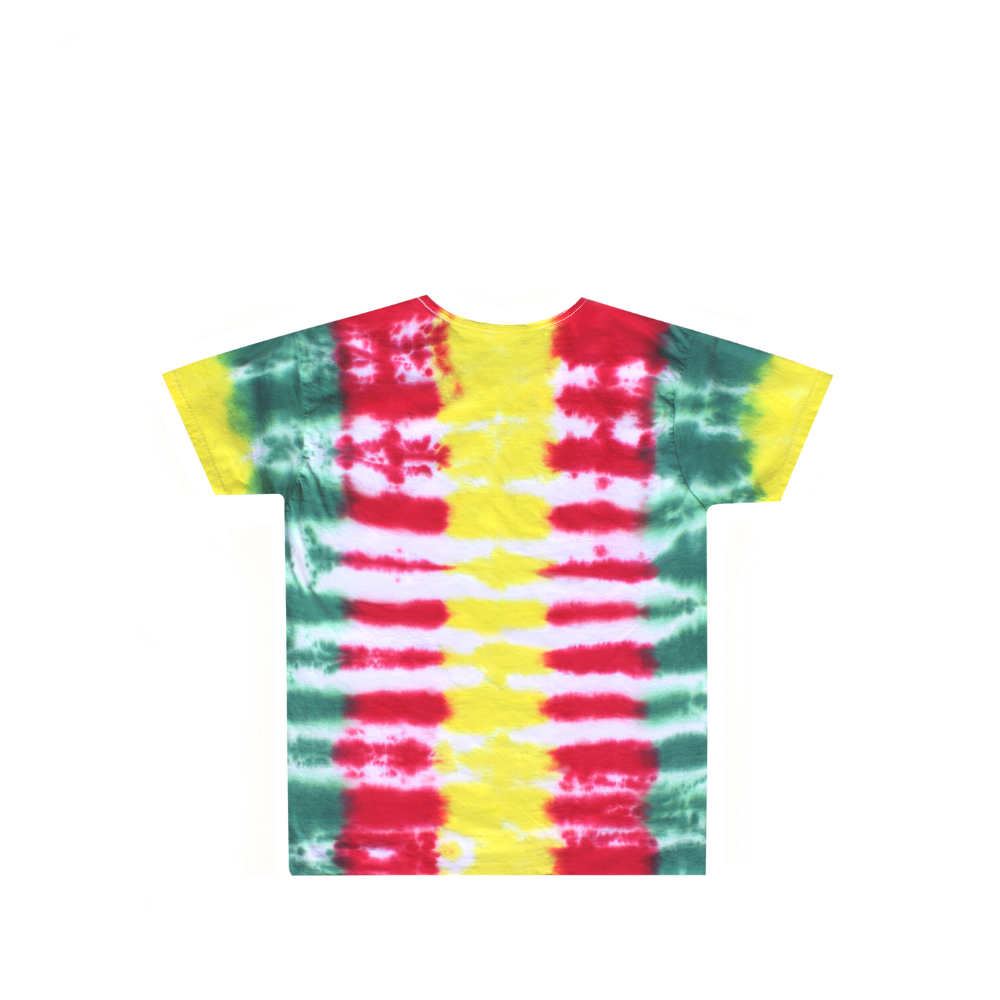 Kids Red Yellow Green DNA Tie Dye Shirt Back