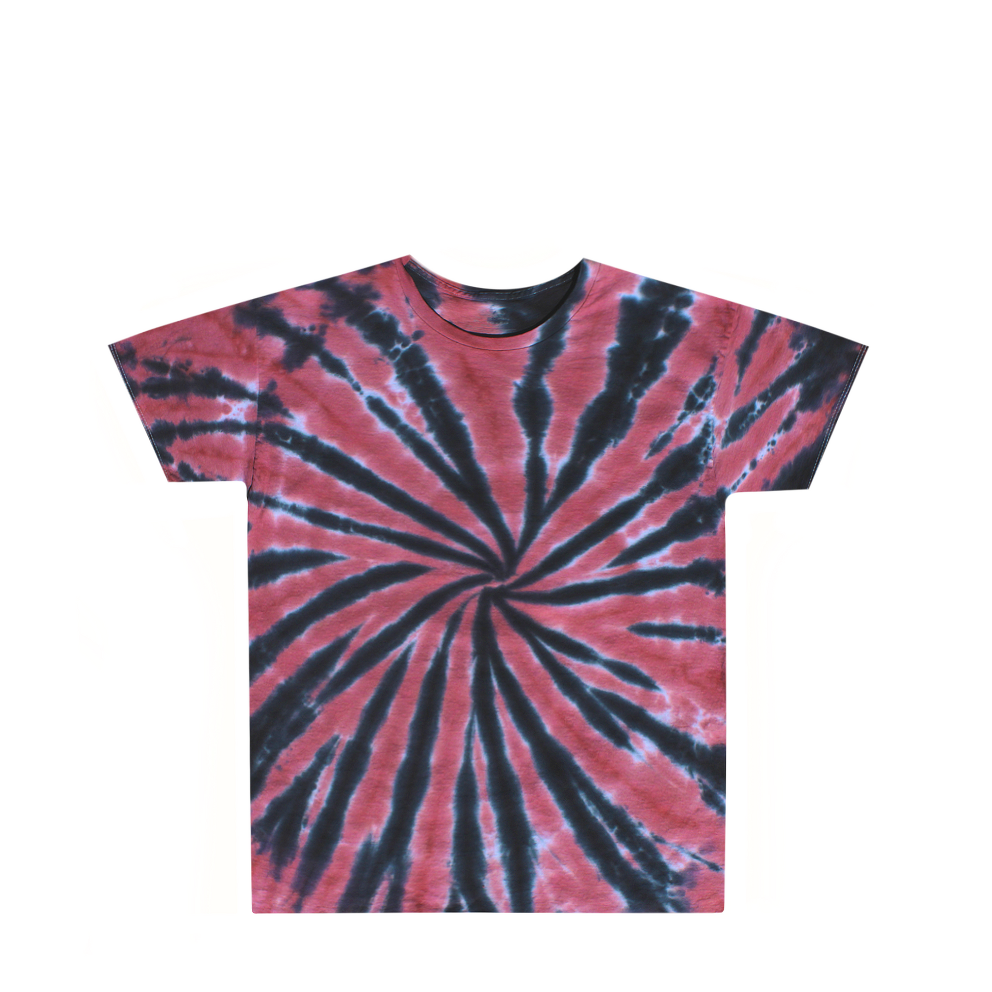 Kids Maroon Black Tie Dye Shirt