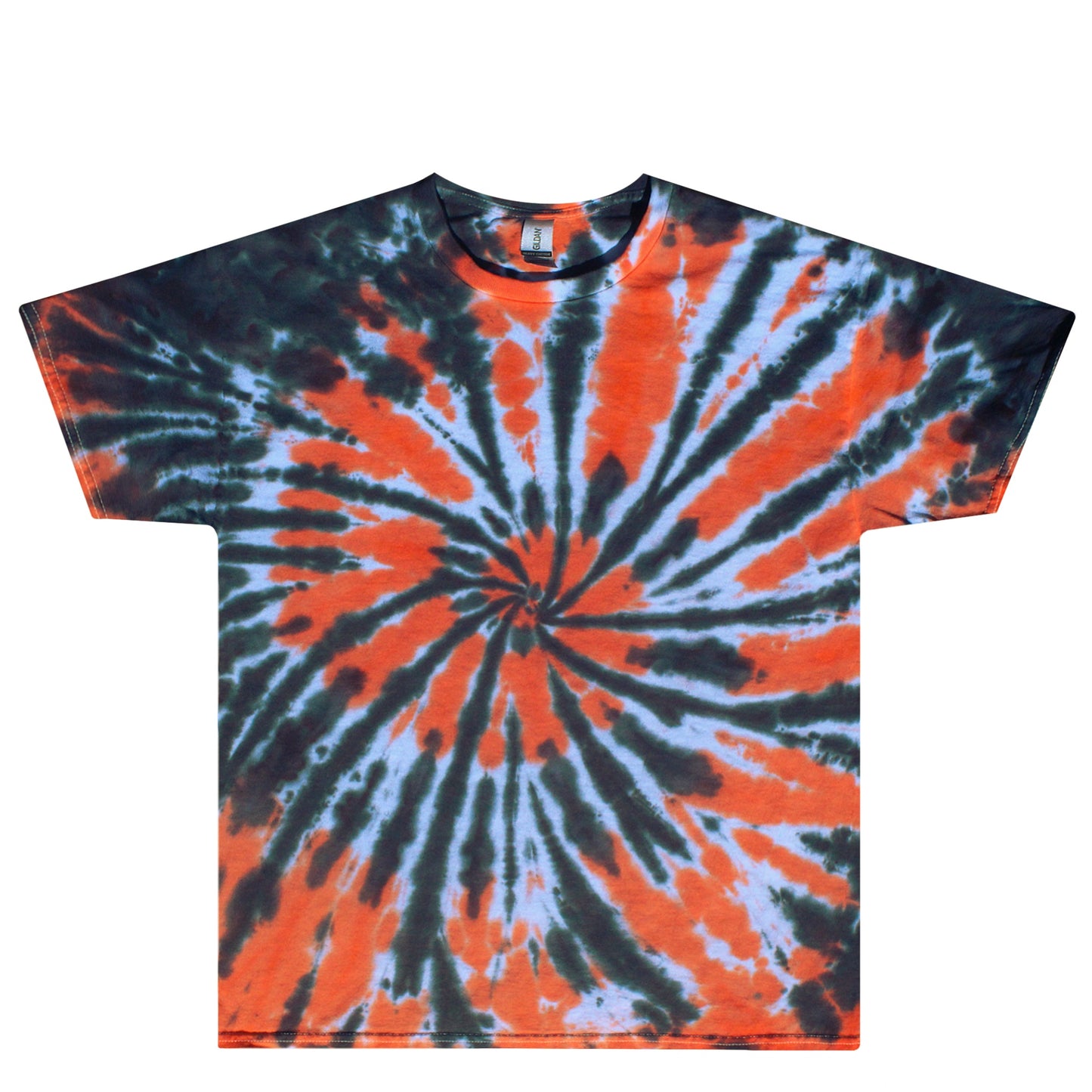 Halloween Orange Black Tie Dye Shirt Front