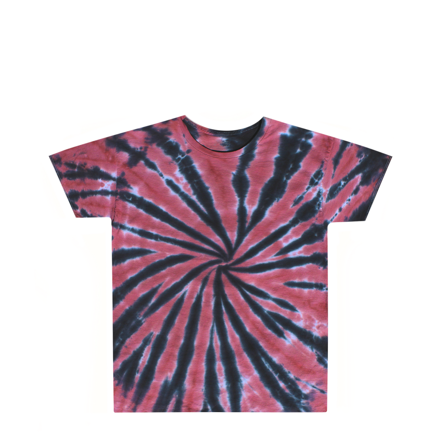 Kids Maroon Black Tie Dye Shirt Front