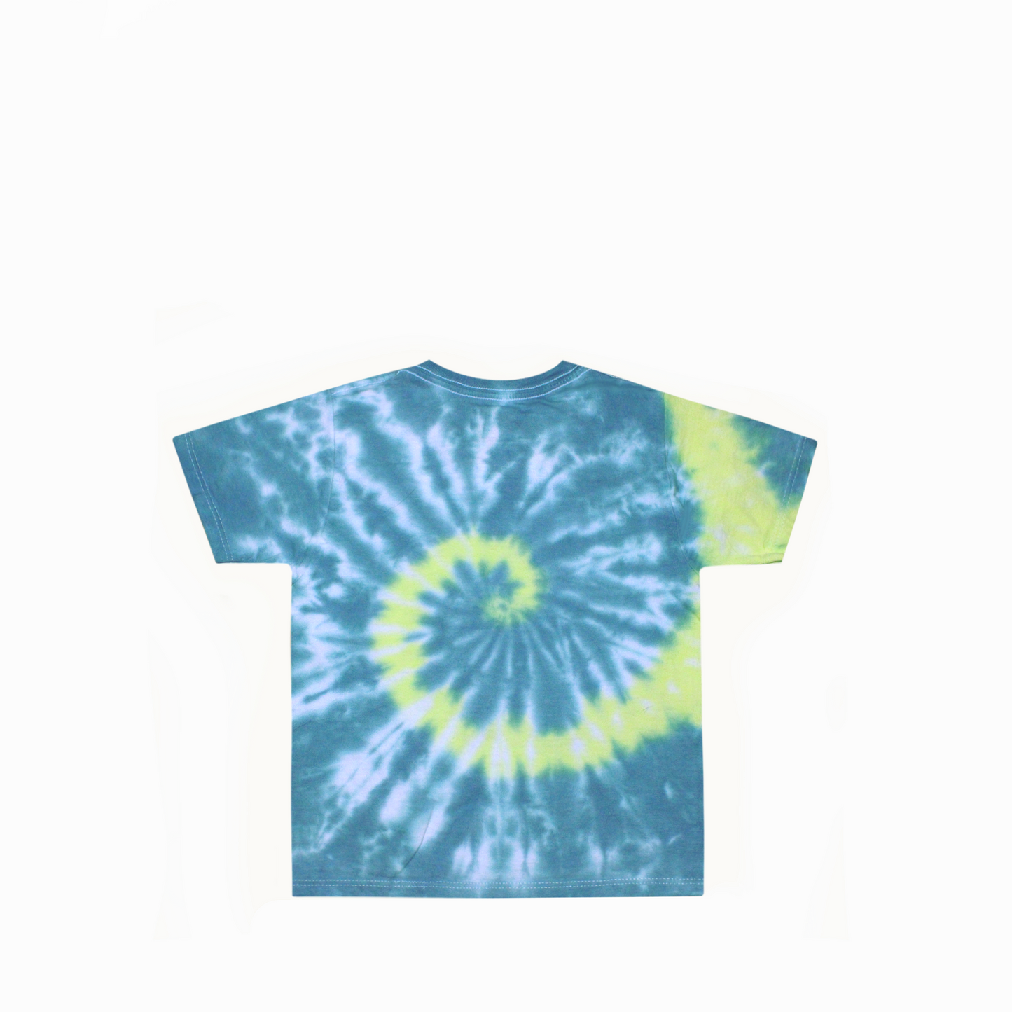 Toddler Green Yellow Spiral Tie Dye Shirt Back