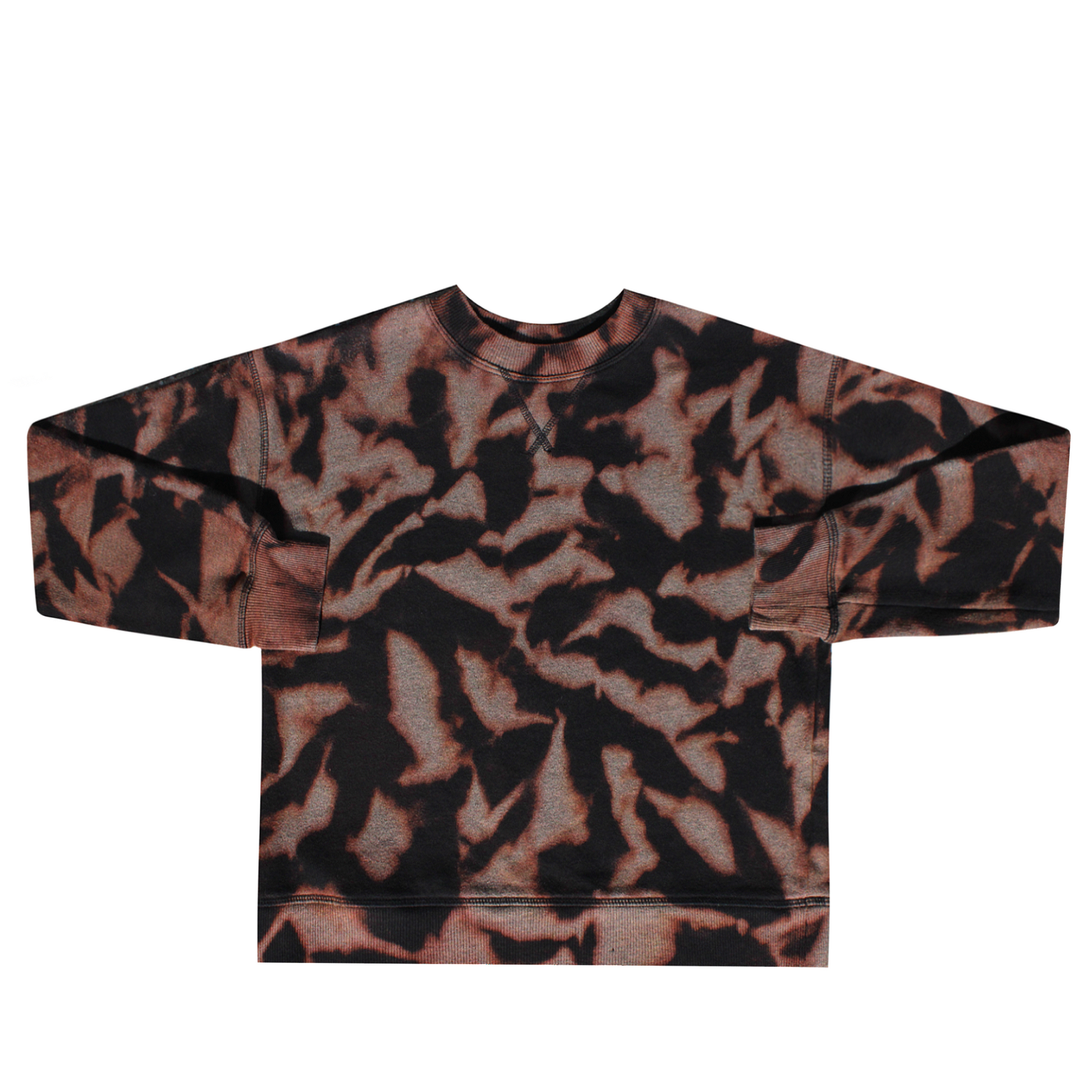 Kids Reverse Tie Dye Crewneck Cotton Sweatshirt Front