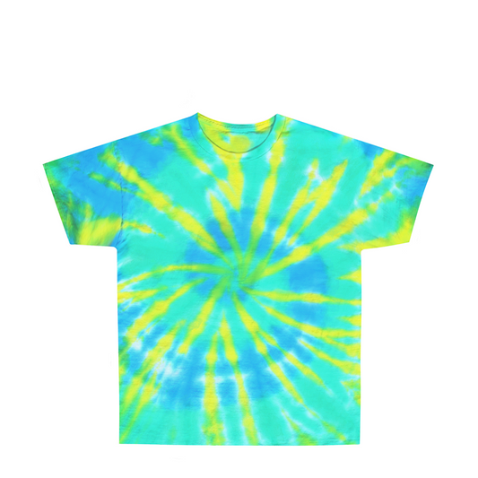 Kids Large Blue Green Yellow Tie Dye Shirt