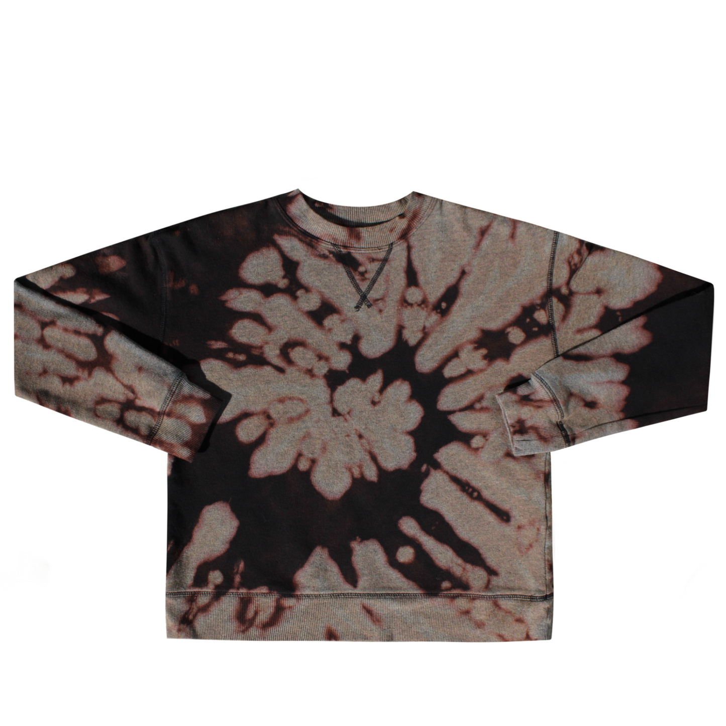 Kids Tie Dye Cotton Crewneck Sweatshirt Front