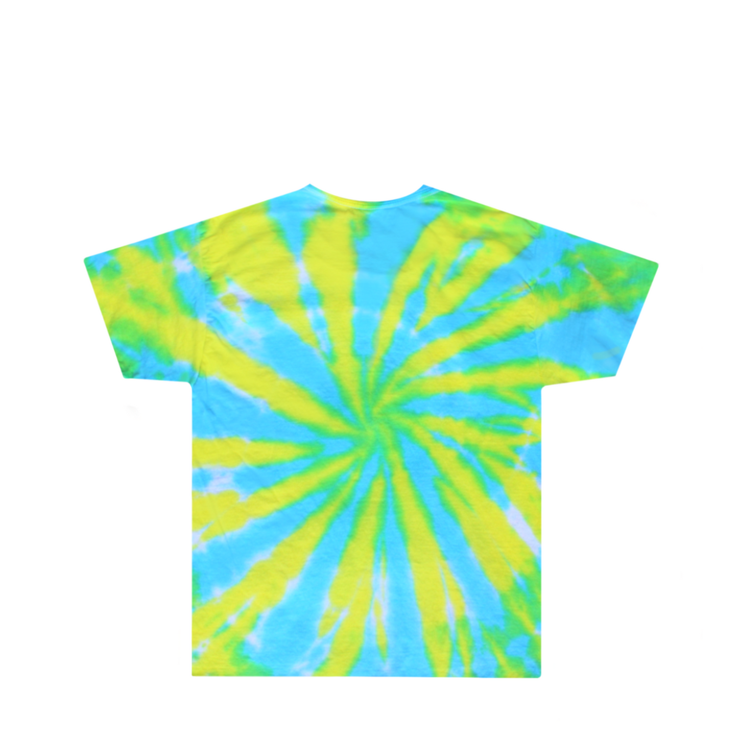 Kids Blue Yellow Tie Dye Shirt Back