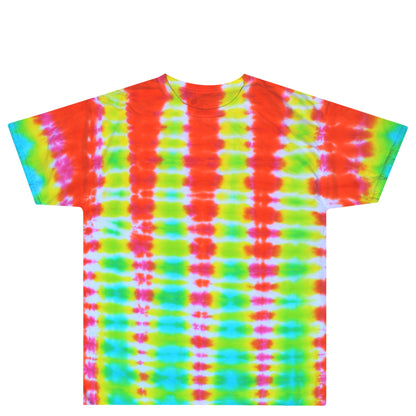 Orange Drip Zig Zag Tie Dye Shirt Front