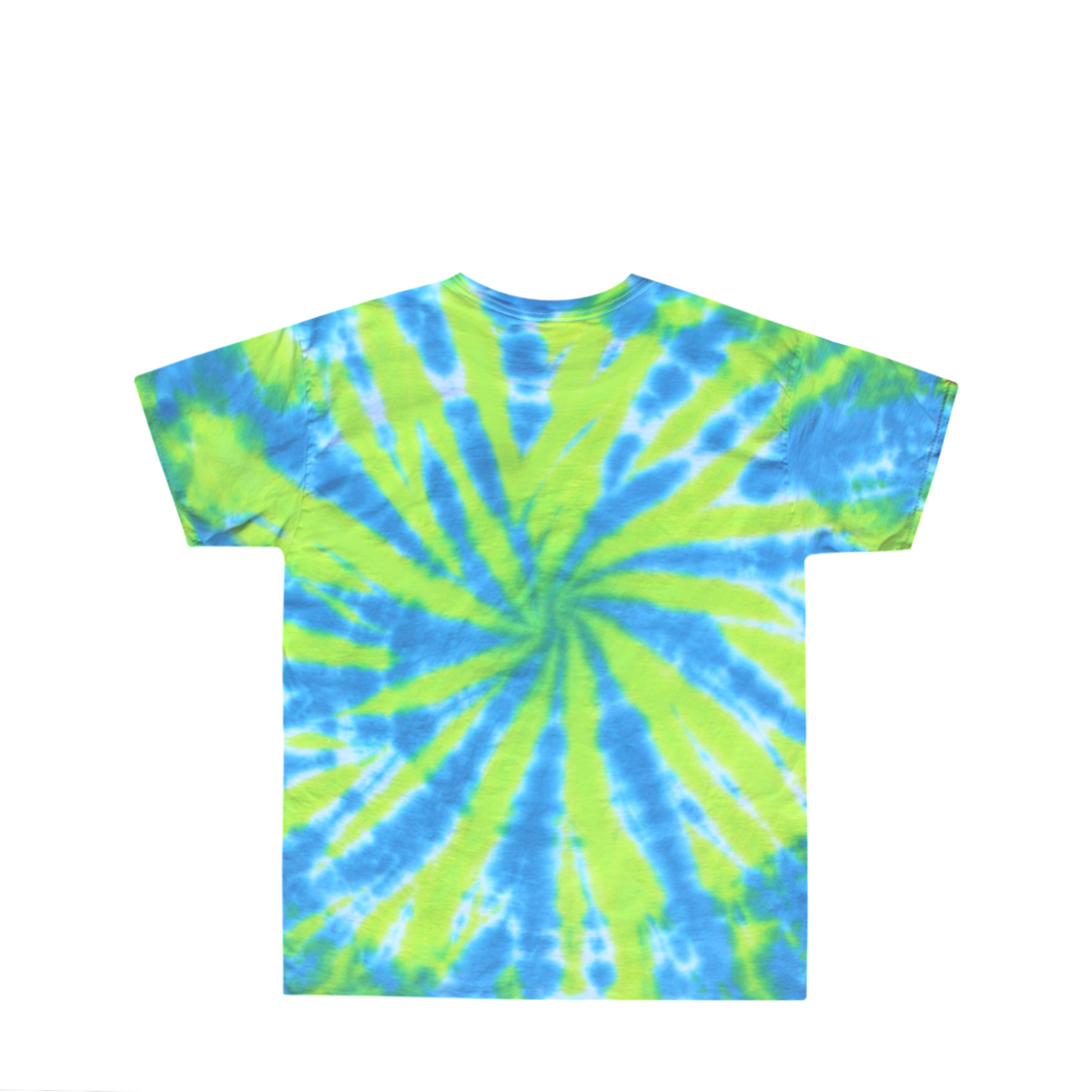 Kids Blue Green Tie Dye Shirt Back