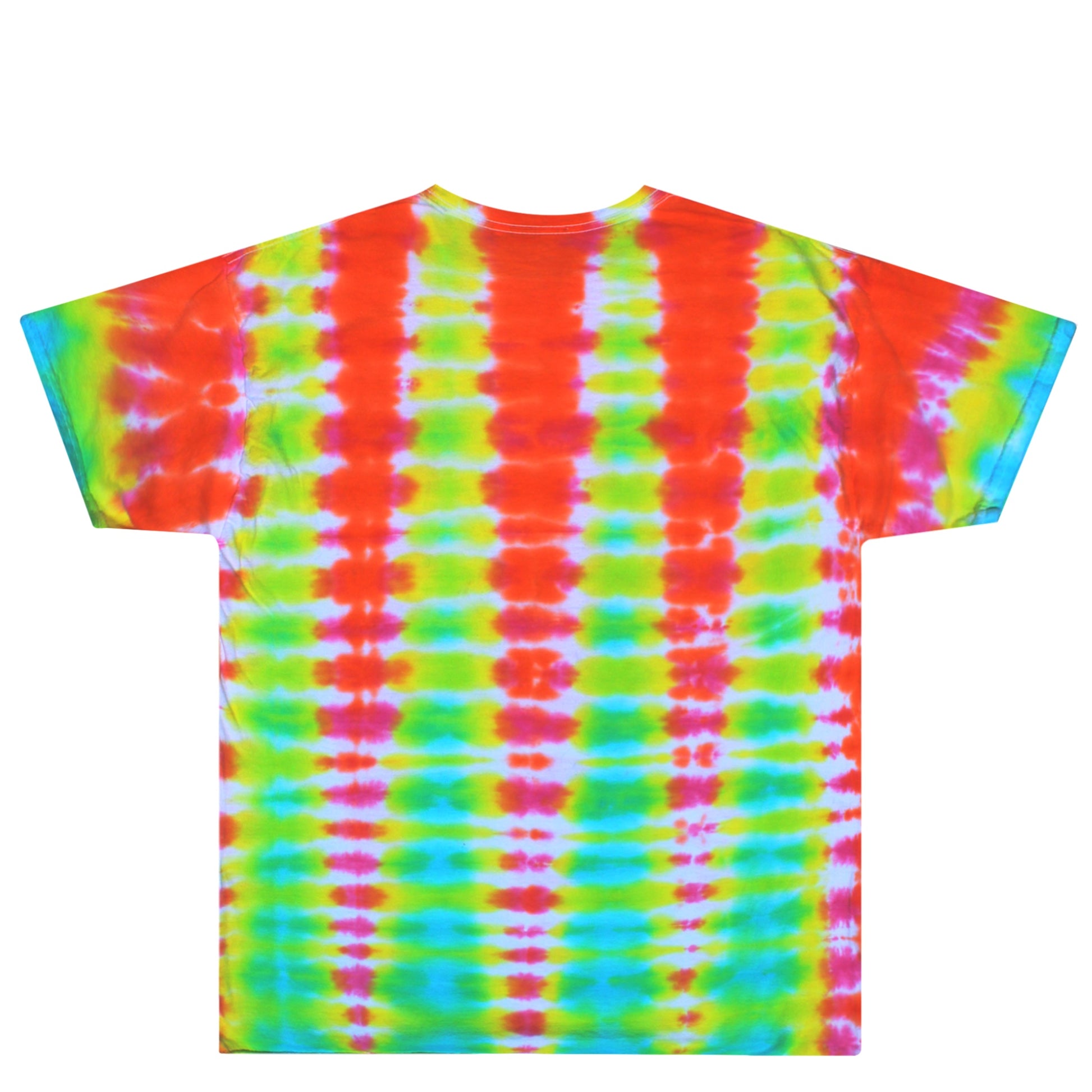 Orange Drip Zig Zag Tie Dye Shirt Back