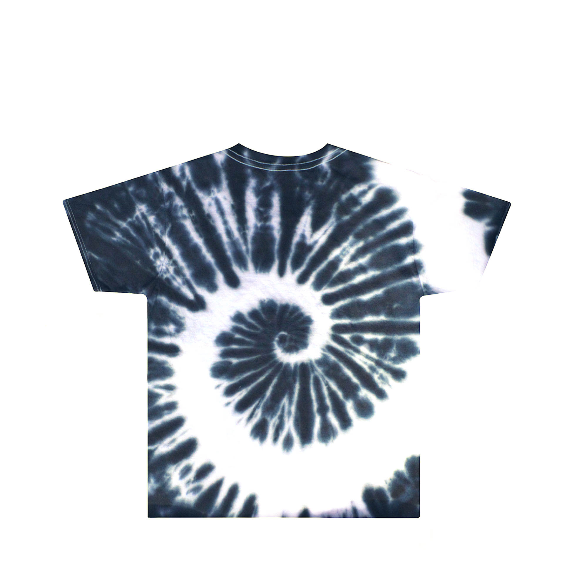 Kids Black Spiral Tie Dye Shirt Back