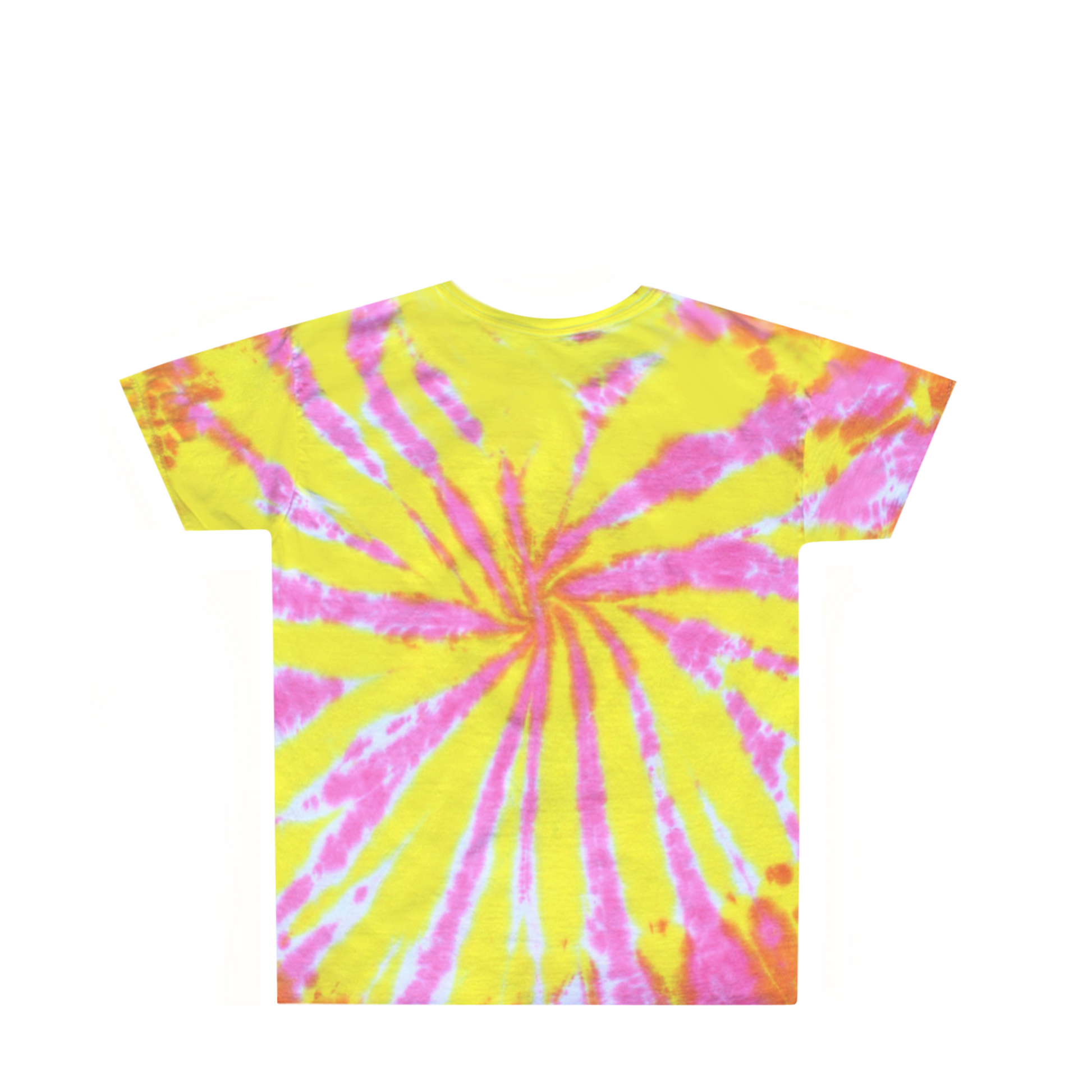 Kids Pink & Yellow Tie Dye Shirt Back