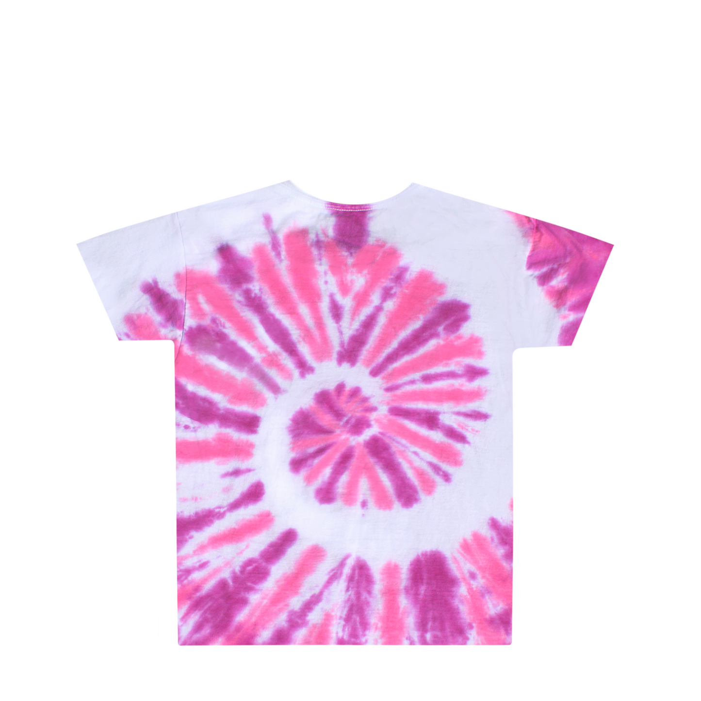 Kids Pink Purple Swirl Tie Dye Shirt Back