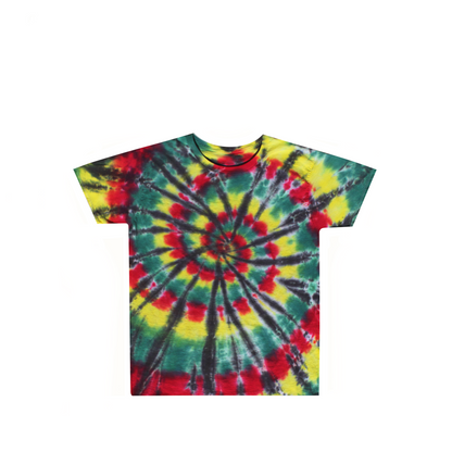 Kids Red Yellow Green Tie Dye Shirt