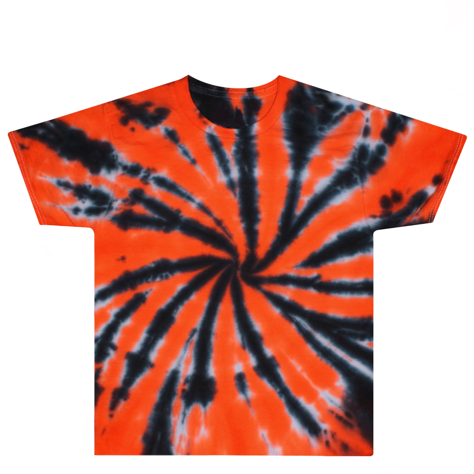 Orange & Black Tie Dye Shirt