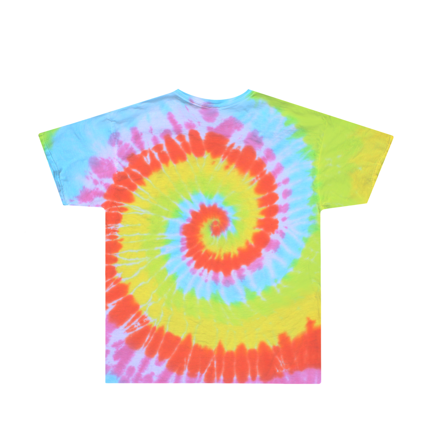 Kids Pastel Rainbow Swirl Tie Dye Shirt Back