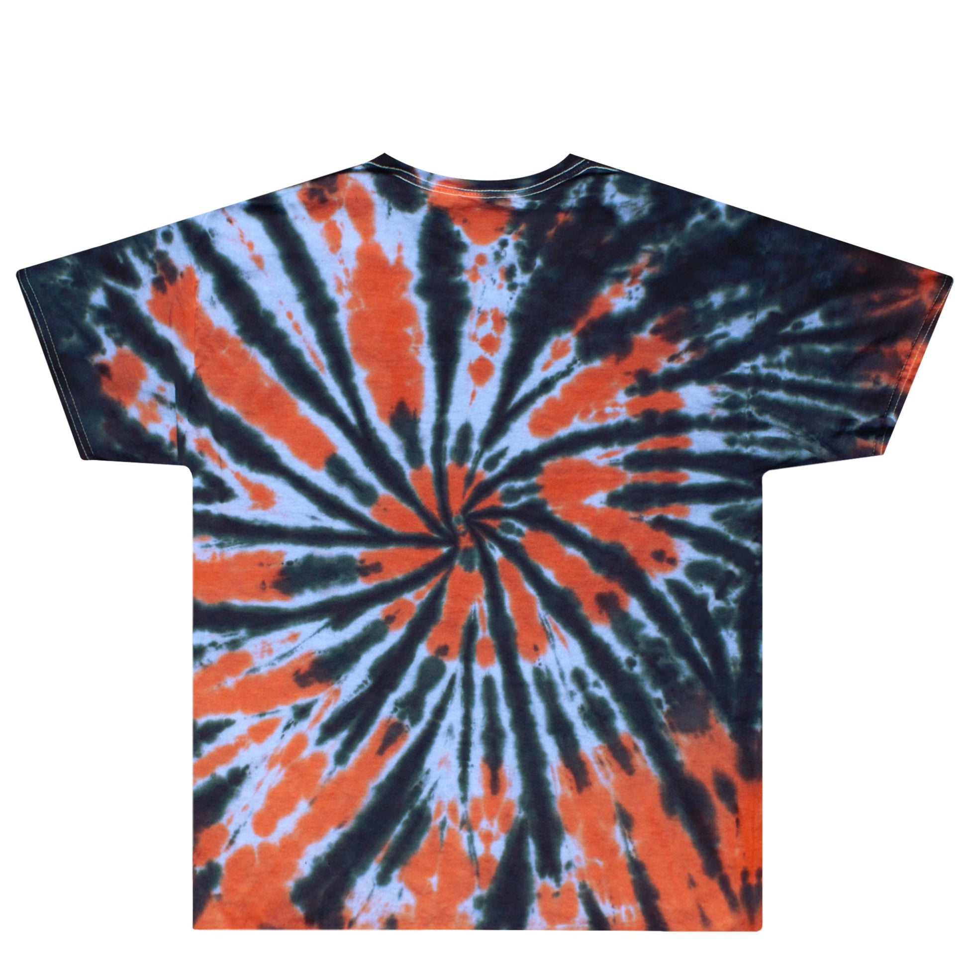 Halloween Orange Black Tie Dye Shirt Back