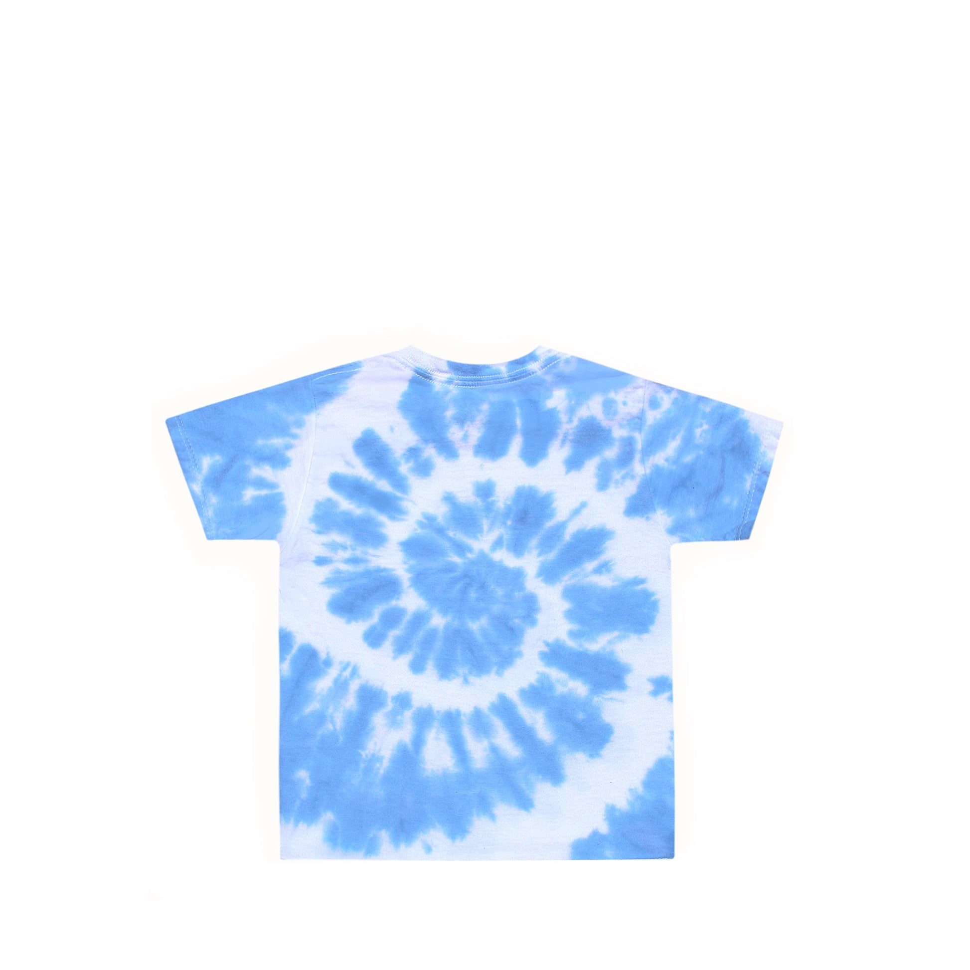 Toddler Sparkle Heart Graphic Blue Tie Dye Shirt Back