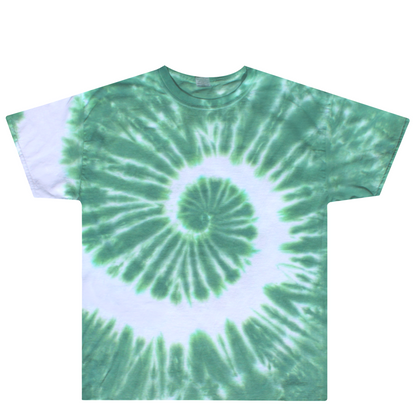 Green Spiral Tie Dye Shirt Front