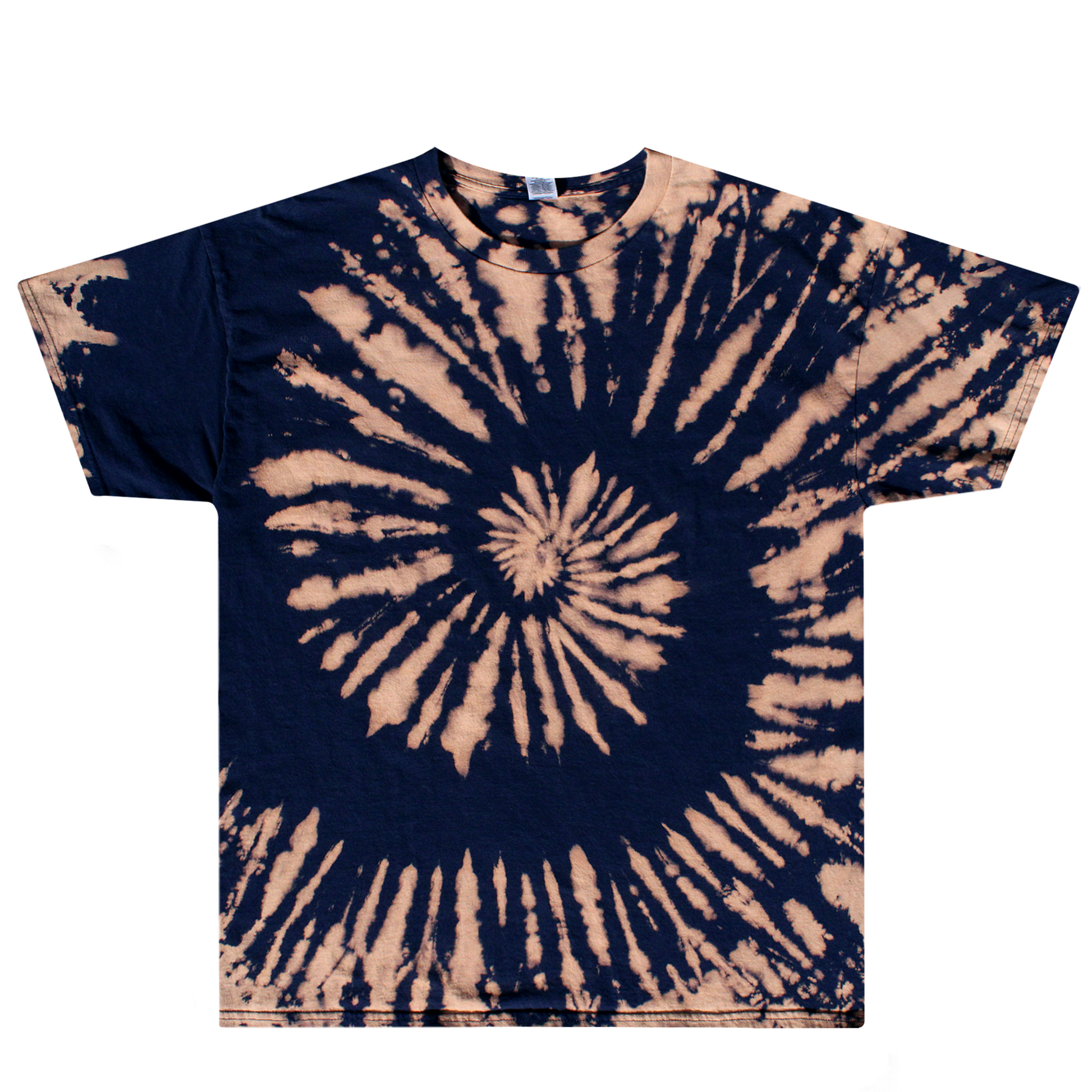 Dark Navy Gold Tie Dye Spiral Shirt