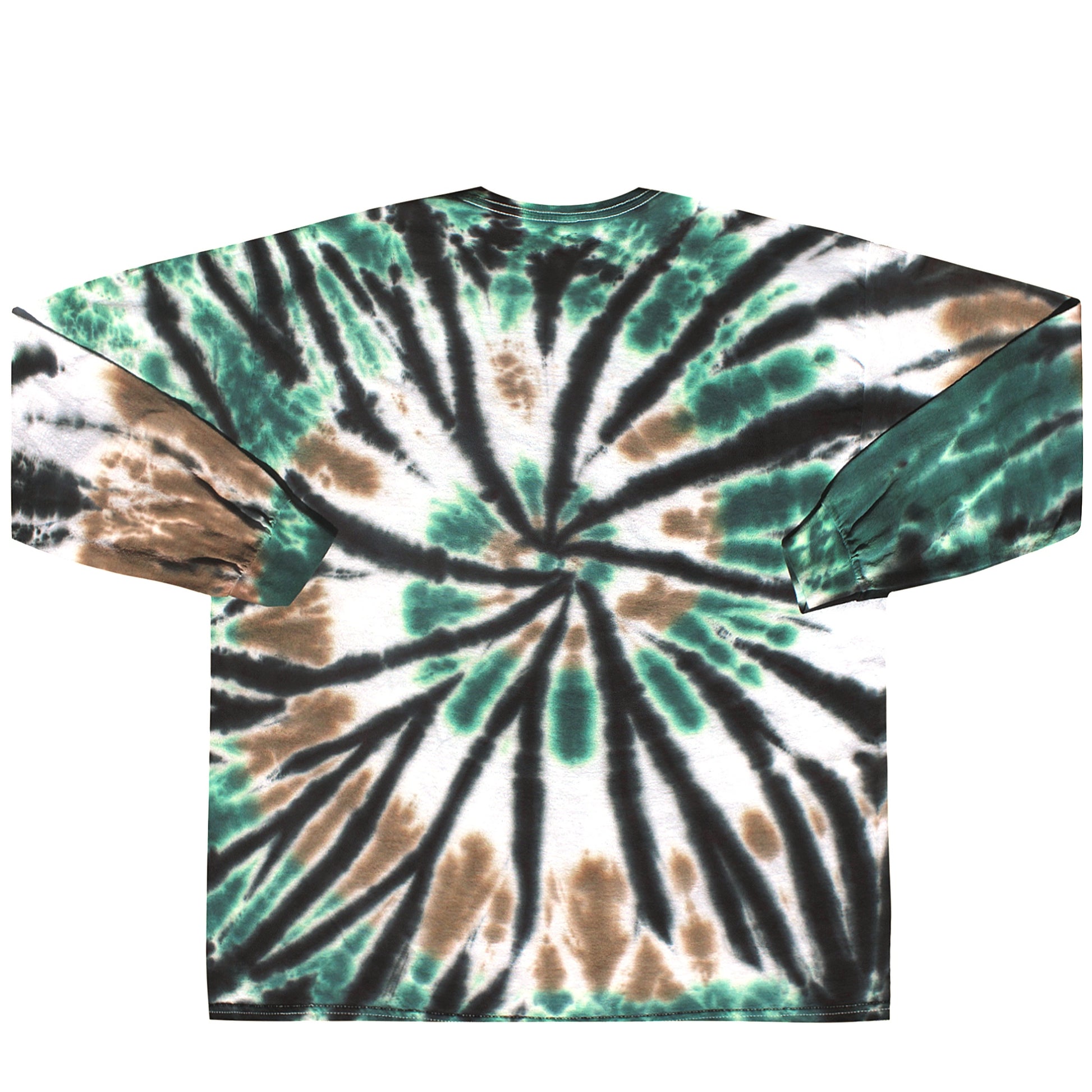 Camo Inspired Tie Dye Long Sleeve Shirt Back