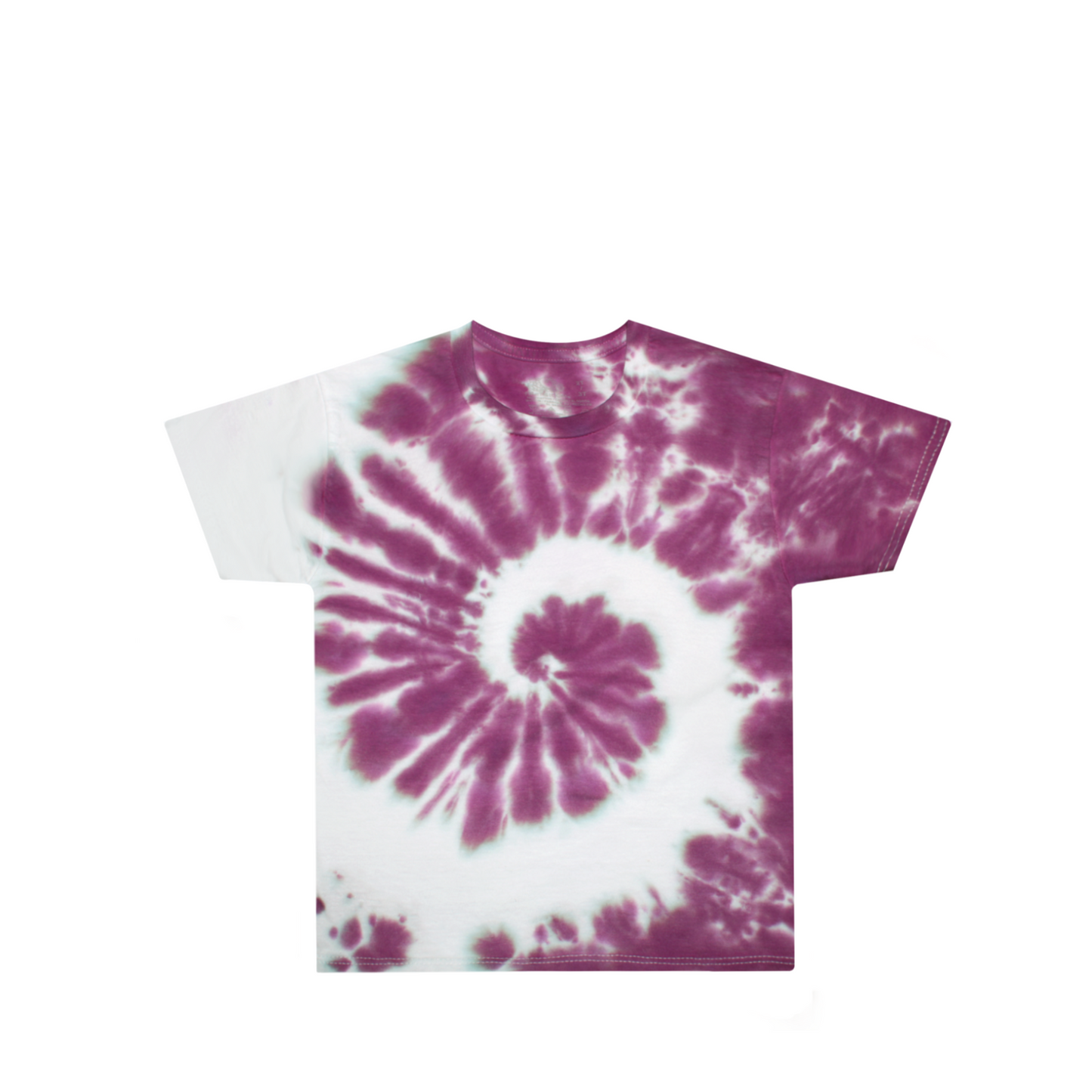 Toddler Maroon Spiral Tie Dye Shirt Front