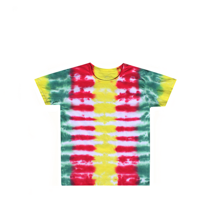 Kids Red Yellow Green DNA Tie Dye Shirt Front