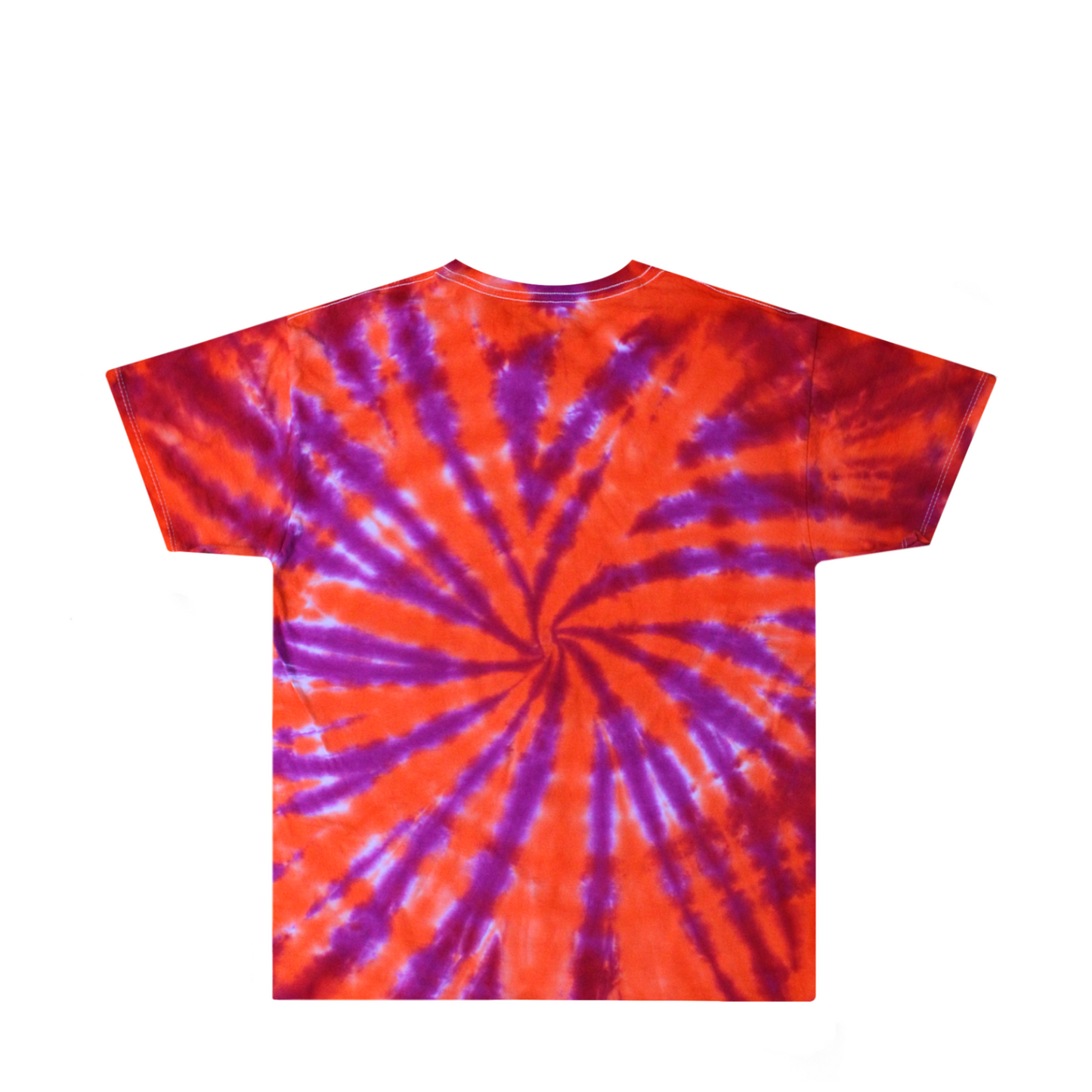 Kids Orange & Purple Pop Tie Dye Shirt Back