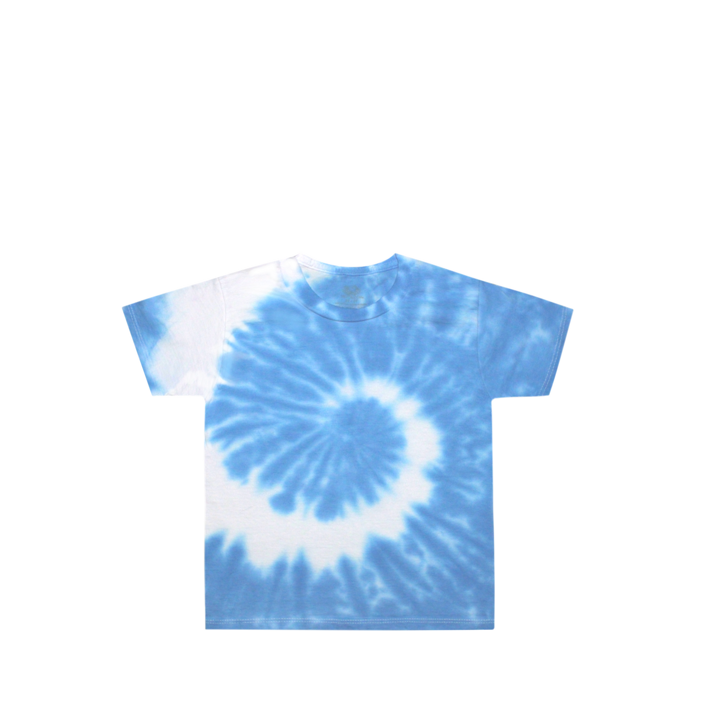 Toddler Blue White Spiral Tie Dye Shirt Front