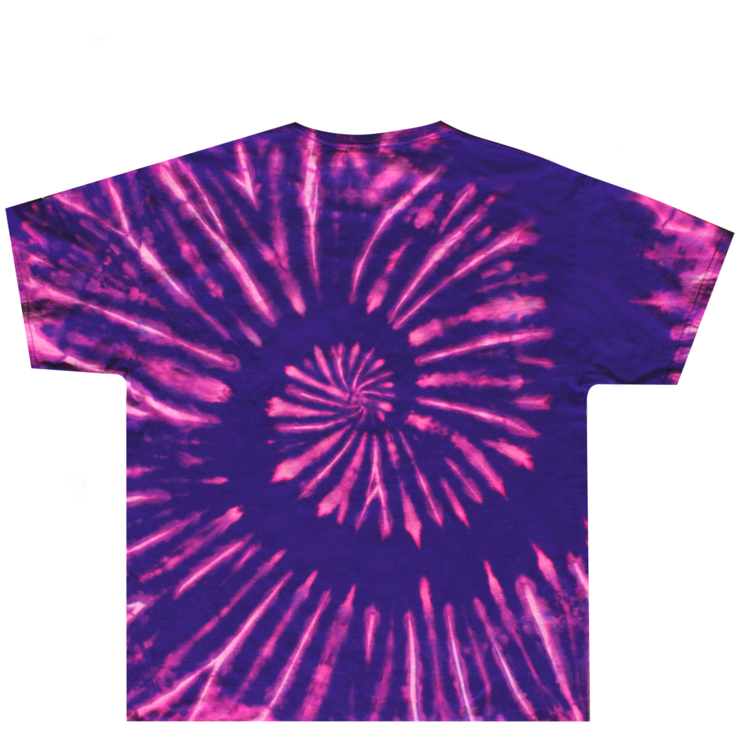 Pink & Purple Reverse Tie Dye Spiral Shirt Back