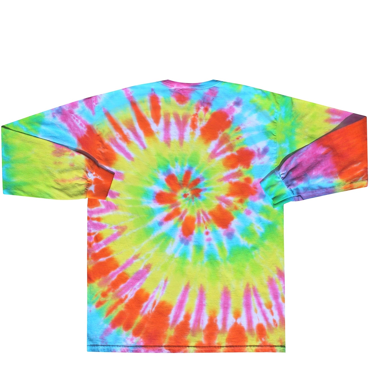 Rainbow Pop Long Sleeve Tie Dye Shirt Back