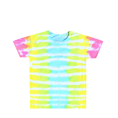 Kids Pastel Rainbow DNA Tie Dye Shirt Front