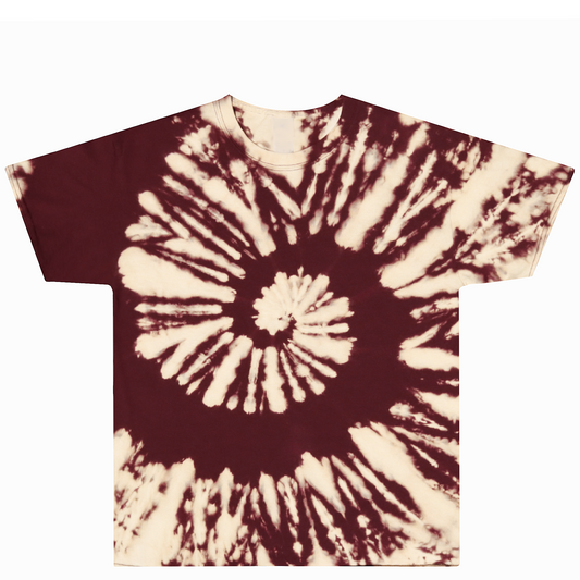 Garnet & Gold Spiral Tie Dye Shirt