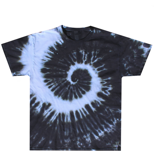 Black Spiral Tie Dye Shirt Size Large