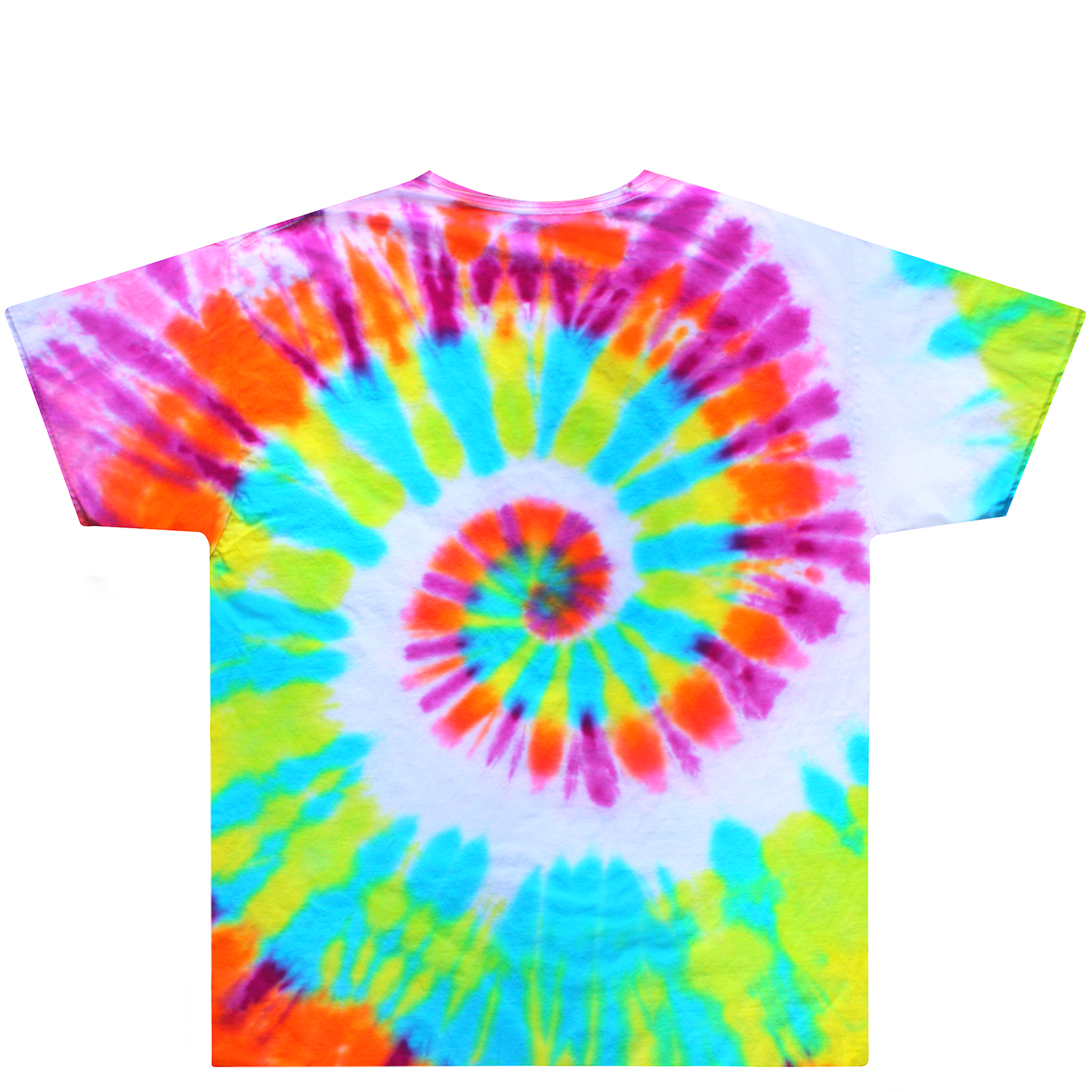 Funky Rainbow Spiral Tie Dye Shirt Back