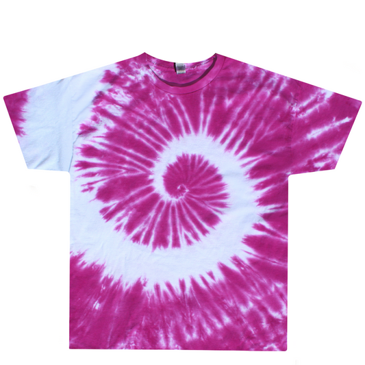 Magenta Spiral Tie Dye Shirt