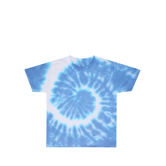 Toddler Soft Blue Spiral Tie Dye Shirt